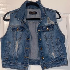 Jean jacket vest